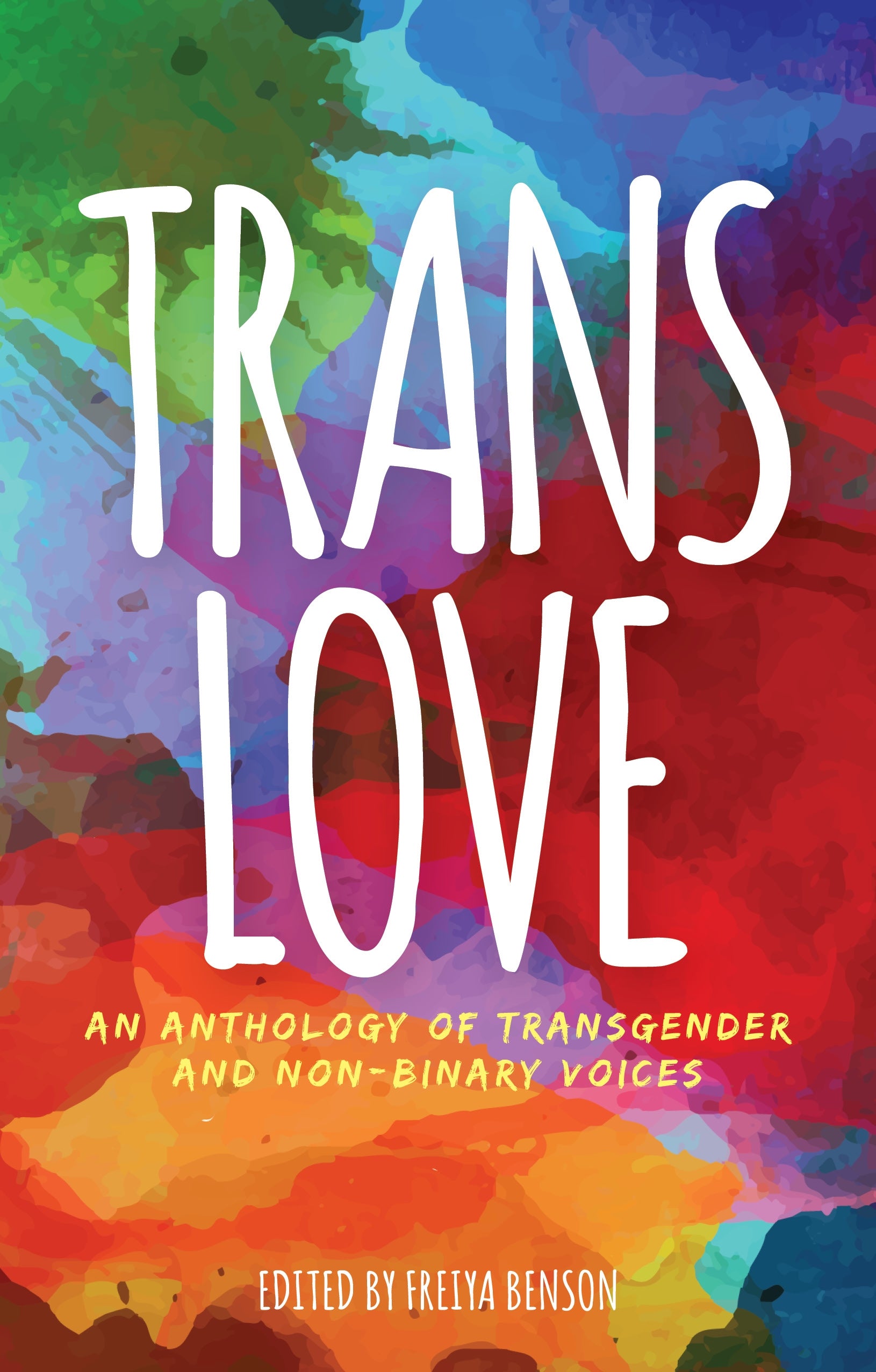 Book cover of 'Trans Love' with colorful abstract design